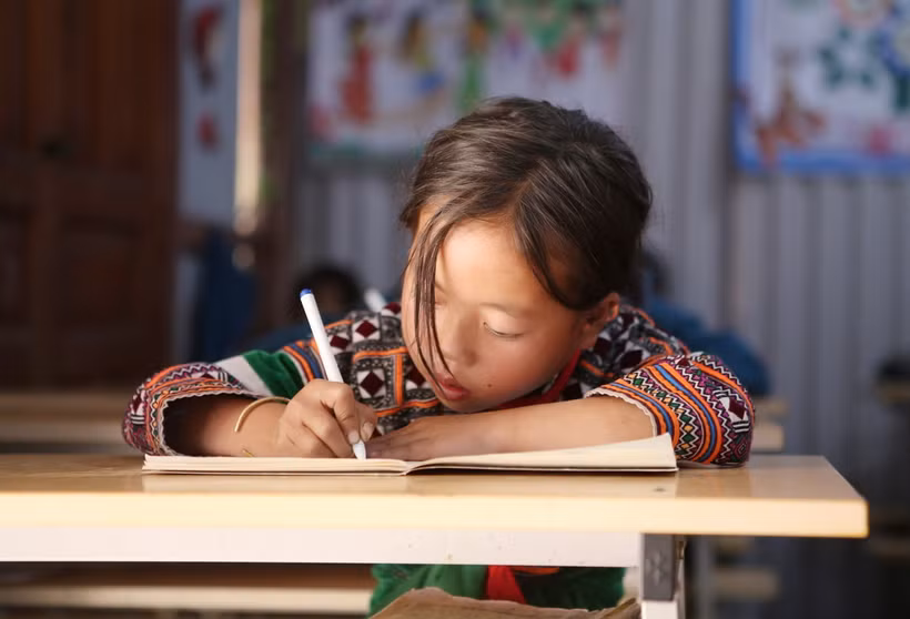 Học sinh người dân tộc thiểu số. (Nguồn: TTXVN)
