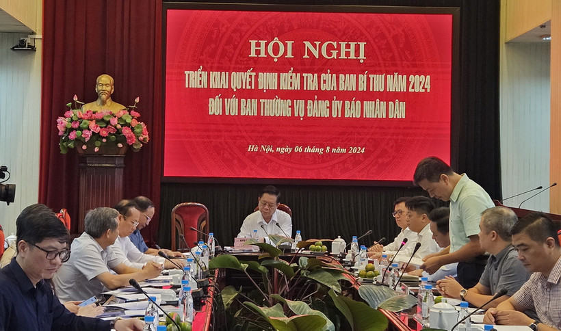 Quang cảnh buổi làm việc. (Ảnh: Phúc Hằng/TTXVN)