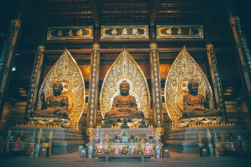 Điện Tam Bảo trong quần thể chùa Tam Chúc. (Ảnh: Nam Nguyễn/Vietnam+)