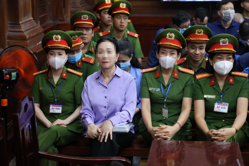 Bị cáo Trương Mỹ Lan tại tòa. (Ảnh: Thanh Vũ/TTXVN)