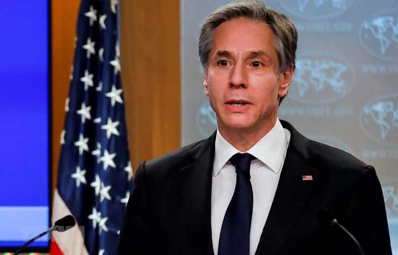 Tân Ngoại trưởng Mỹ Antony Blinken phát biểu trong cuộc họp báo tại Washington, DC, ngày 27/1. (Ảnh: AFP/TTXVN) 
