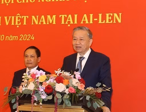 Tổng Bí thư, Chủ tịch nước Tô Lâm phát biểu. (Ảnh: Trí Dũng/TTXVN)