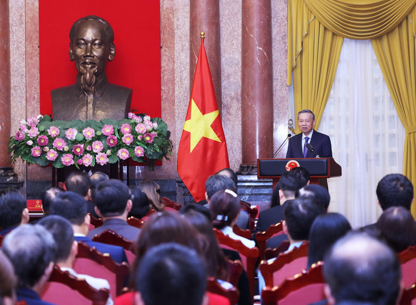 Tổng Bí thư, Chủ tịch nước Tô Lâm phát biểu. (Ảnh: Lâm Khánh/TTXVN)