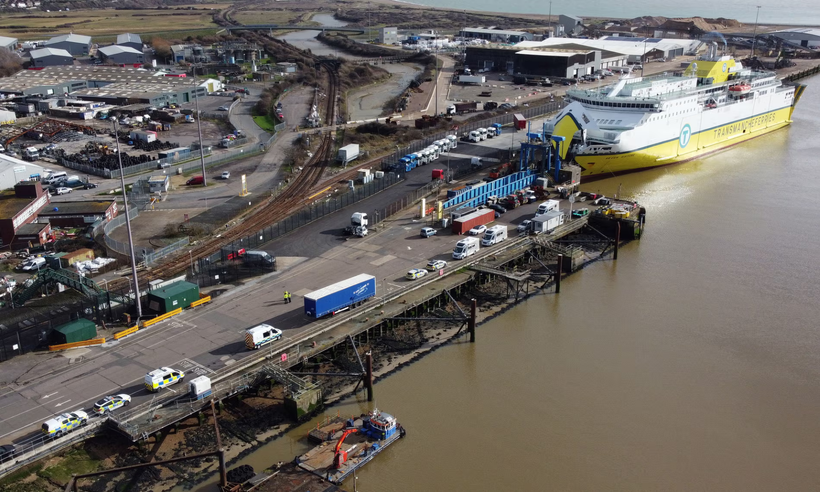 Bến phà Newhaven ở thị trấn Newhaven thuộc quận Lewes, hạt East Sussex. (Nguồn: PA)