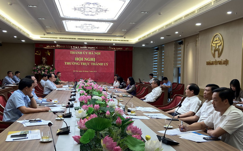 Quang cảnh buổi làm việc. (Ảnh: Nguyễn Văn Cảnh/TTXVN)