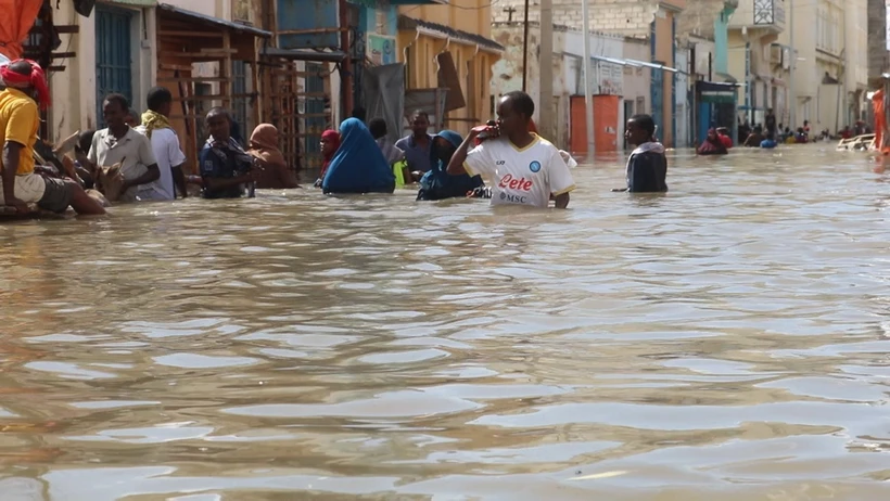 Ngập lụt do mưa lớn tại Hiran, Somalia ngày 15/11. (Ảnh: AA/TTXVN)