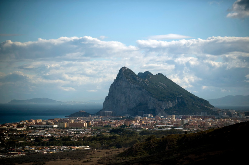Núi Gibraltar ở vùng lãnh thổ Gibraltar. (Nguồn: AFP/TTXVN)