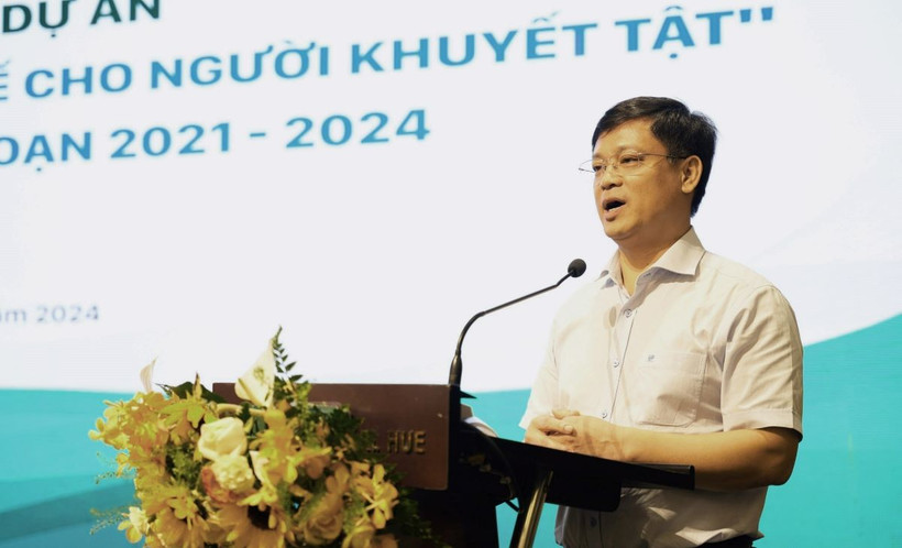 Phó Chủ tịch Thường trực UBND tỉnh Thừa Thiên-Huế Nguyễn Thanh Bình phát biểu tại hội nghị. (Ảnh: Tường Vi/TTXVN)