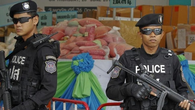 Cảnh sát Myanmar. (Nguồn: AFP)