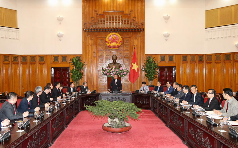 Quang cảnh buổi tiếp. (Ảnh: Dương Giang/TTXVN)