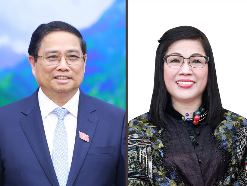 Thủ tướng Phạm Minh Chính và Phu nhân Lê Thị Bích Trân. (Ảnh: Dương Giang/TTXVN)
