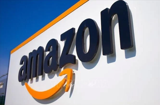 Biểu tượng Tập đoàn công nghệ Amazon của Mỹ. (Ảnh minh họa: AP/TTXVN)