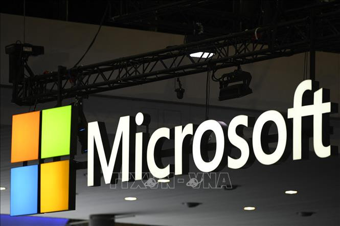 Biểu tượng Microsoft. (Ảnh: AFP/TTXVN)