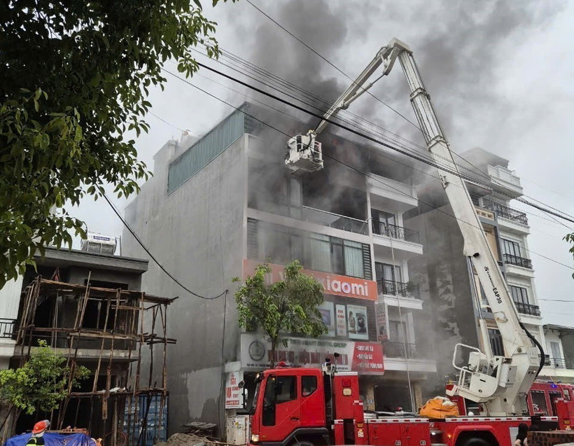 Hiện trường vụ cháy. (Ảnh: TTXVN phát)