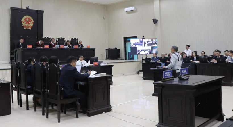 Quang cảnh phiên tòa. (Ảnh: Đỗ Huyền/TTXVN)