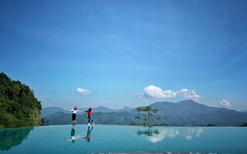 Cảnh sắc thiên nhiên tươi đẹp ở Ba Khan, Hòa Bình. (Ảnh: Linh Tâm/Vietnam+)