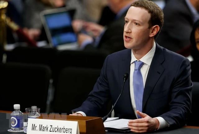 Giám đốc điều hành mạng xã hội Facebook Mark Zuckerberg. (Ảnh: THX/TTXVN)