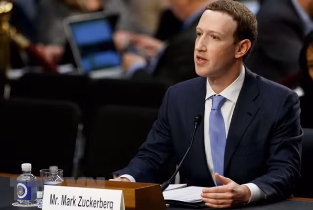 Giám đốc điều hành mạng xã hội Facebook Mark Zuckerberg. (Ảnh: THX/TTXVN)