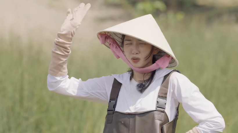 HÌnh ảnh Thùy Tiên trong series “Nong Dân.” (Ảnh: PV/Vietnam+) 