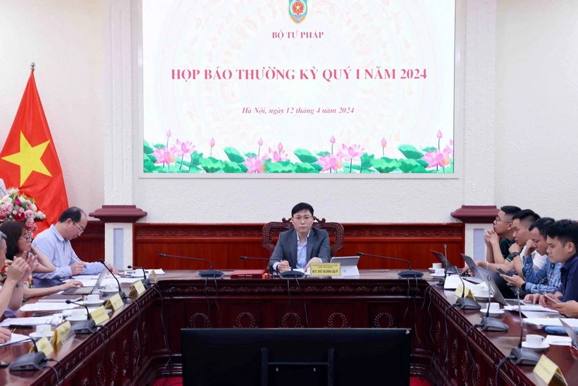 Quang cảnh buổi họp báo. (Ảnh: Phạm Kiên/TTXVN)