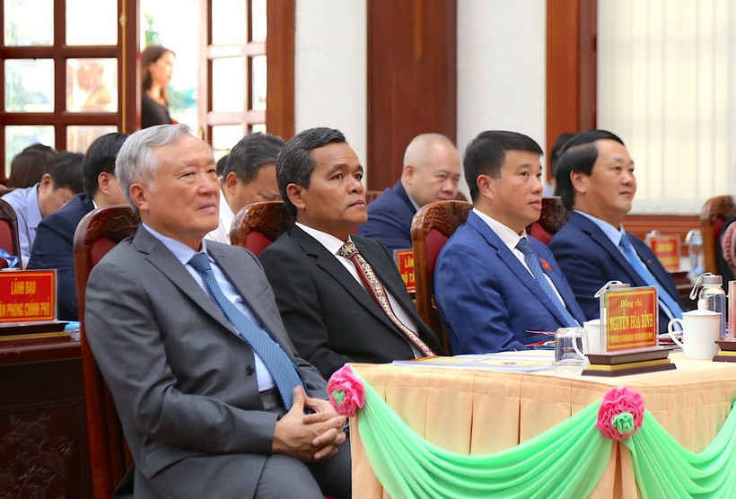 Ông Nguyễn Hòa Bình - Ủy viên Bộ Chính trị, Bí thư Trung ương Đảng, Phó Thủ tướng thường trực Chính phủ dự Đại hội. (Ảnh: Quang Thái/TTXVN)