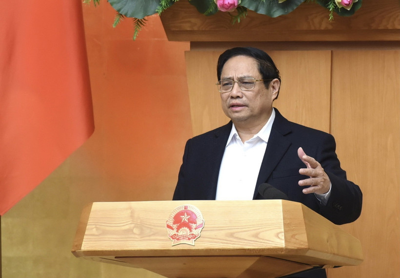 Thủ tướng Phạm Minh Chính chủ trì phiên họp. (Ảnh: Dương Giang/TTXVN)