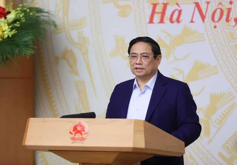 Thủ tướng Phạm Minh Chính chủ trì Phiên họp lần thứ 7 Hội đồng Thi đua-Khen thưởng Trung ương. (Ảnh: Dương Giang/TTXVN)