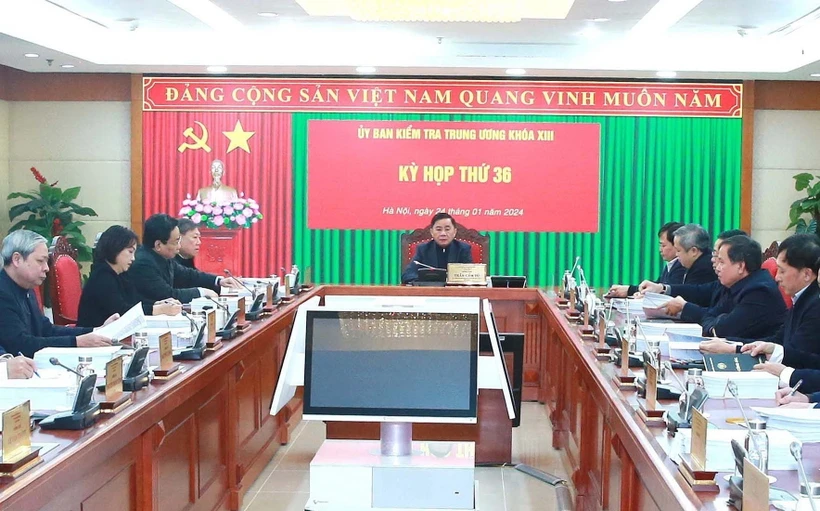 Ủy ban Kiểm tra Trung ương họp Kỳ thứ 36. (Ảnh: Phương Hoa/TTXVN)
