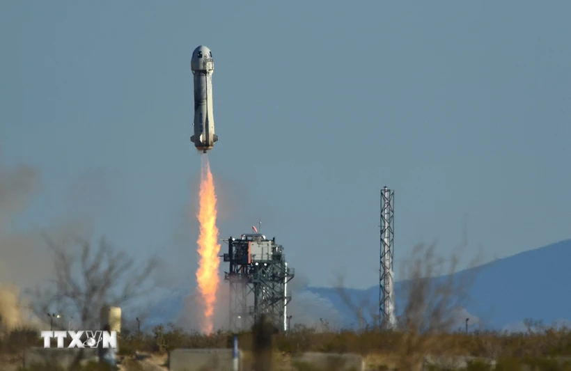 (Tư liệu) Tên lửa của Blue Origin.( Ảnh: AFP/TTXVN)