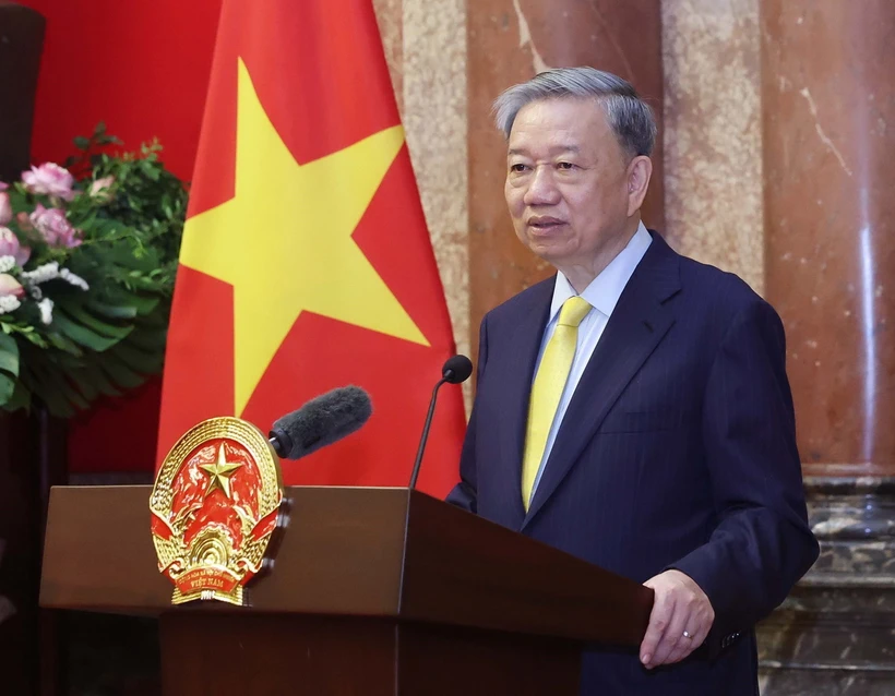 Đại tướng Tô Lâm, Ủy viên Bộ Chính trị, Chủ tịch nước. (Ảnh: Thống Nhất/TTXVN)