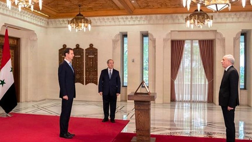 Ông Soussan nhận nhiệm vụ trước Tổng thống Bashar al-Assad. (Nguồn: AA)