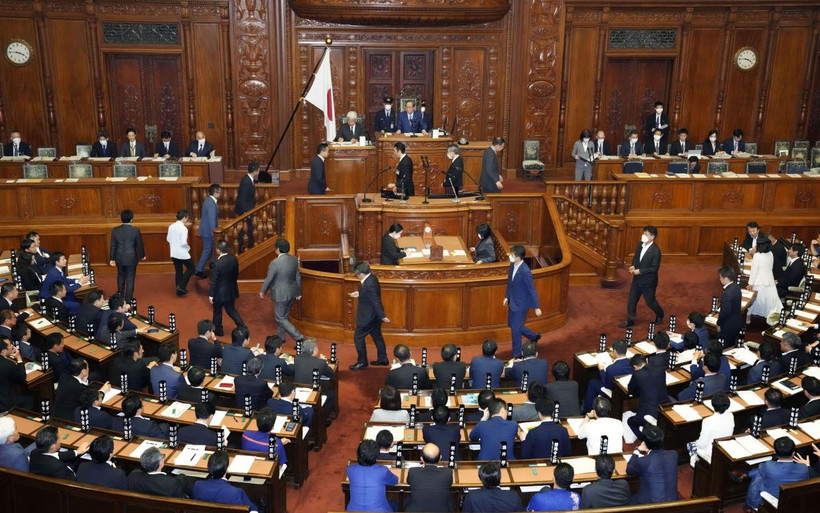 Toàn cảnh phiên họp Quốc hội Nhật Bản tại Tokyo. (Ảnh: KYODO/TTXVN)