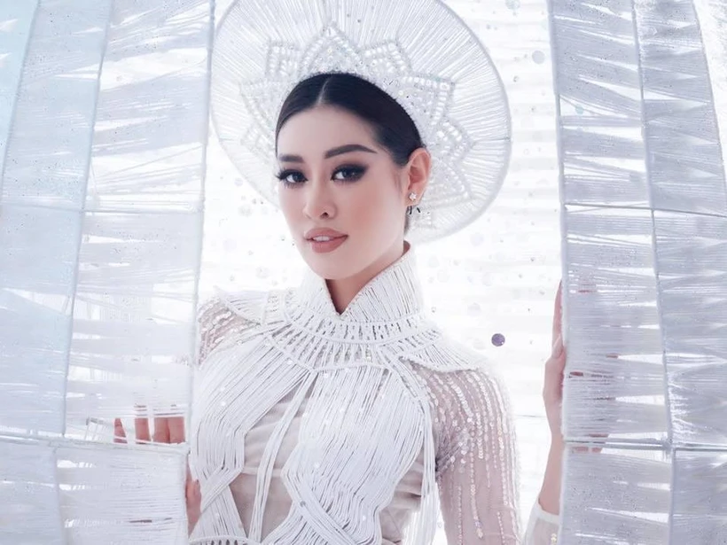 Hoa hậu Khánh Vân lọt top 20 "Hoa hậu của các Hoa hậu." (Ảnh: CTV/Vietnam+)