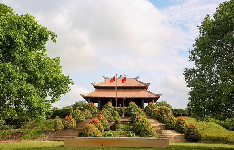 Khu tưởng niệm liệt sỹ Thanh niên xung phong Thành phố Hồ Chí Minh, thuộc xã Long Phước, huyện Bến Cầu, tỉnh Tây Ninh. (Ảnh: Giang Phương/TTXVN)