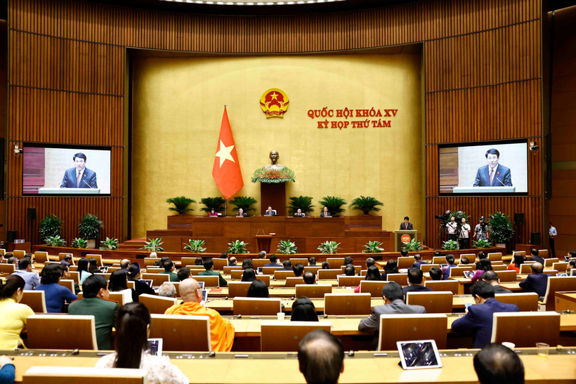 Chủ tịch nước CHXHCN Việt Nam Lương Cường phát biểu nhậm chức. (Ảnh: TTXVN)