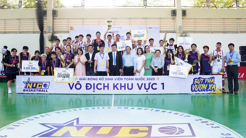 Đại học Giao Thông Vận Tải và Đại học Quốc Gia Hà Nội là hai nhà vô địch Vòng loại khu vực 1 của NUC 2023. (Ảnh: BTC)