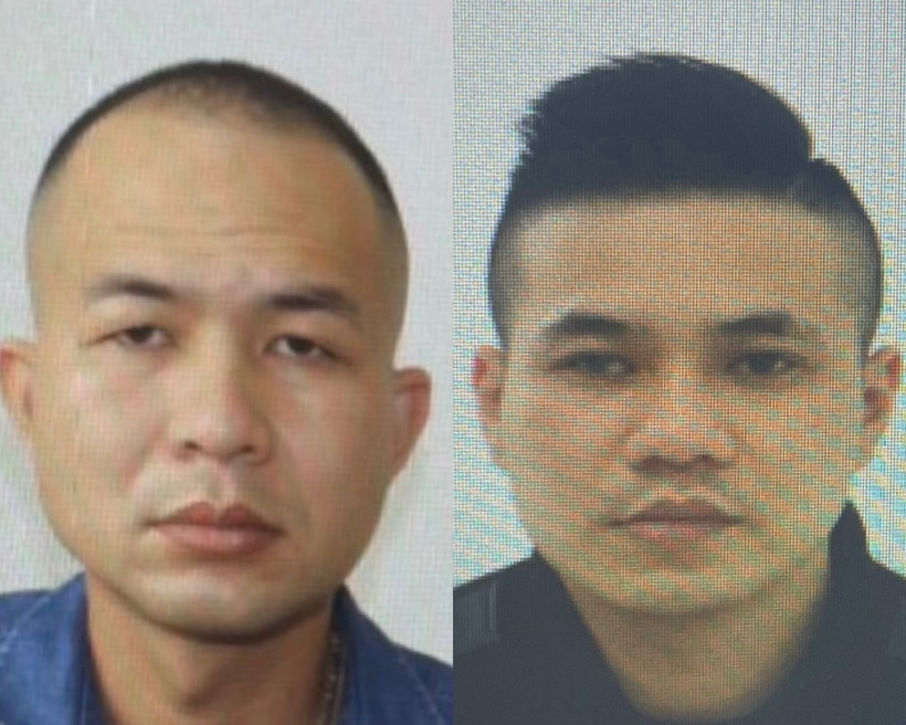 Đối tượng Đinh Xuân Sáng và Nguyễn Xuân Đạt. (Ảnh TTXVN phát)