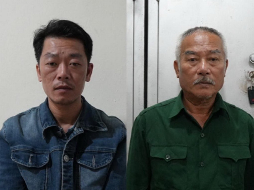 Đối tượng Nguyễn Ngọc Linh (bên trái) và Nguyễn Ngọc Long trong vụ án. (Ảnh: TTXVN phát)
