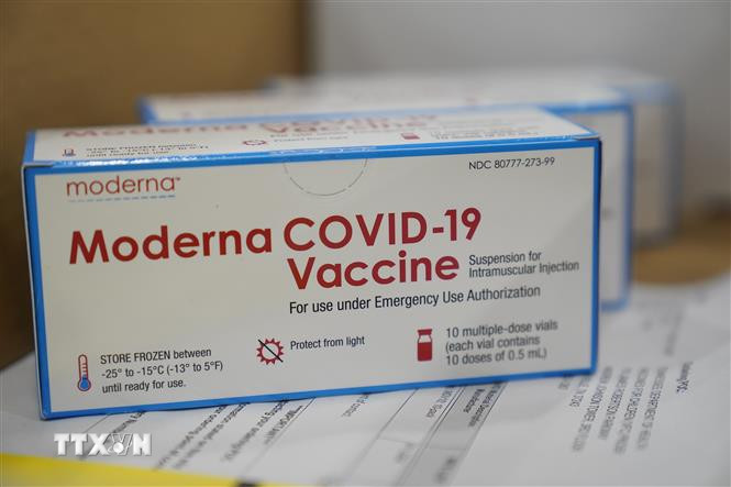 Vaccine ngừa COVID-19 của Moderna. (Nguồn: TTXVN)