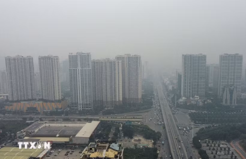 Chất lượng không khí ở Hà Nội và Thành phố Hồ Chí Minh đều "không tốt cho nhóm nhạy cảm." (Nguồn: TTXVN)