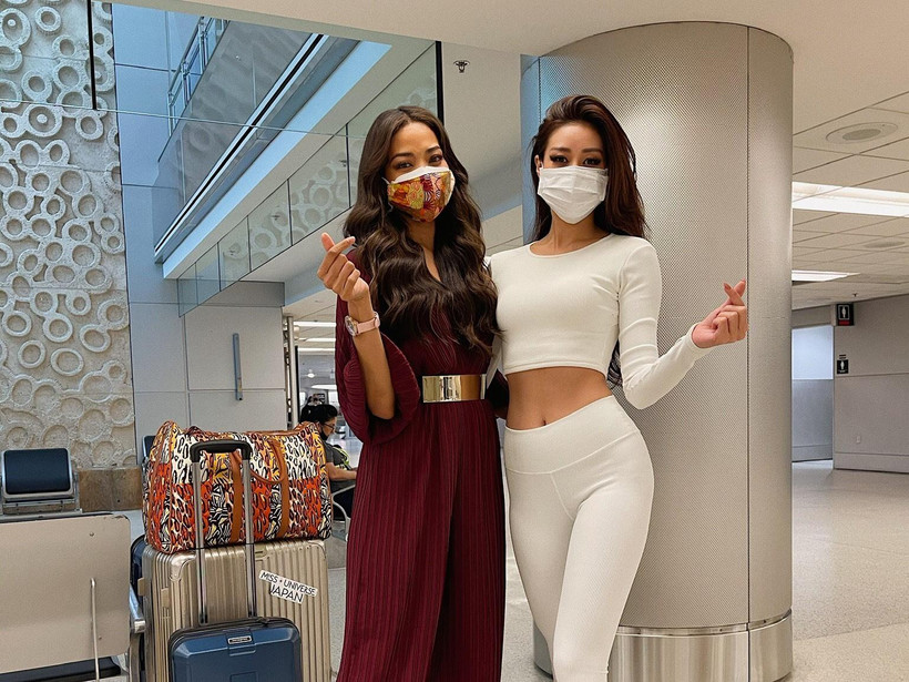 Khánh Vân hội ngộ nhan sắc Nhật Bản. (Ảnh: CTV/Vietnam+)