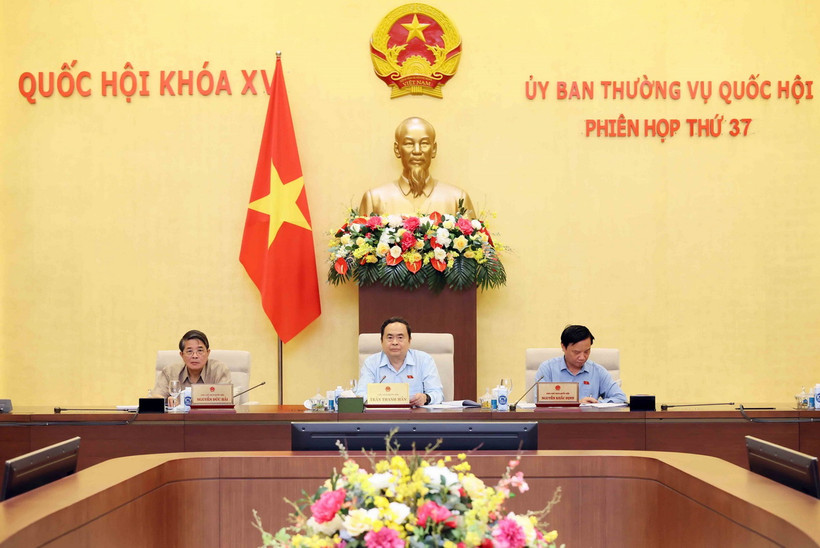 Chủ tịch Quốc hội Trần Thanh Mẫn phát biểu. (Ảnh: An Đăng/TTXVN)