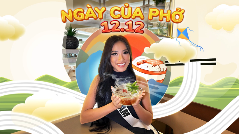 Kim Duyên quảng bá tinh hoa ẩm thực Việt Nam. (Ảnh: CTV)