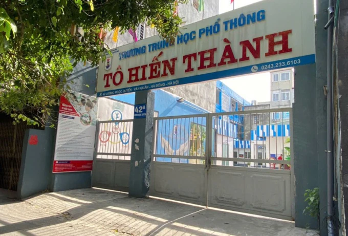 Trường THPT Tô Hiến Thành, quận Hà Đông, Hà Nội.( Ảnh: Vnexpress) 