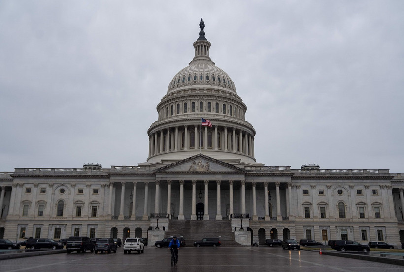 Tòa nhà Quốc hội Mỹ tại Washington, D.C. (Ảnh: THX/TTXVN)