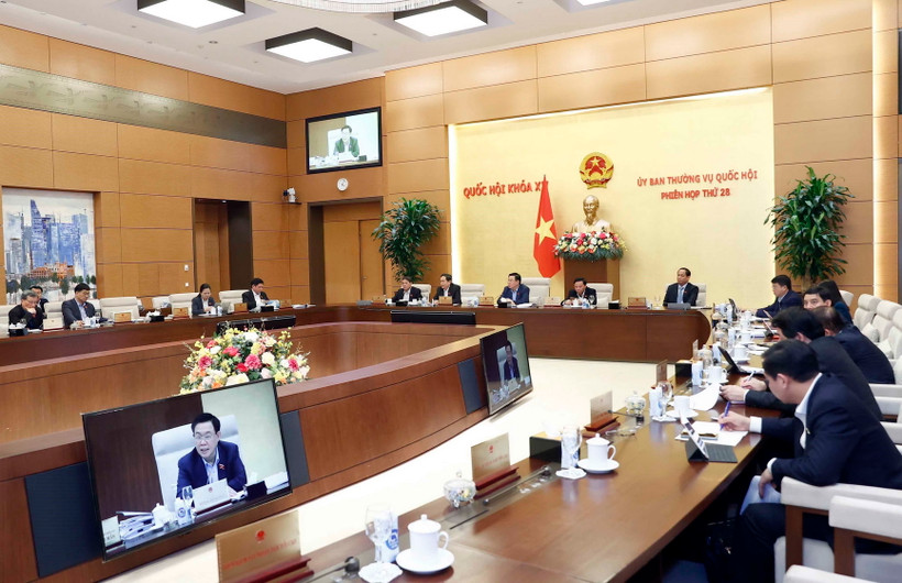 Quang cảnh phiên họp của Ủy ban Thường vụ Quốc hội. (Ảnh: Doãn Tấn/TTXVN)