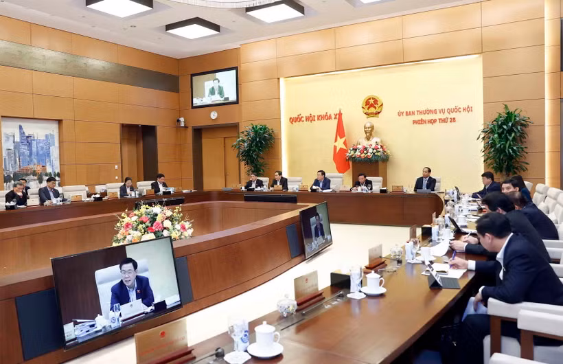 Quang cảnh phiên họp của Ủy ban Thường vụ Quốc hội. (Ảnh: Doãn Tấn/TTXVN)