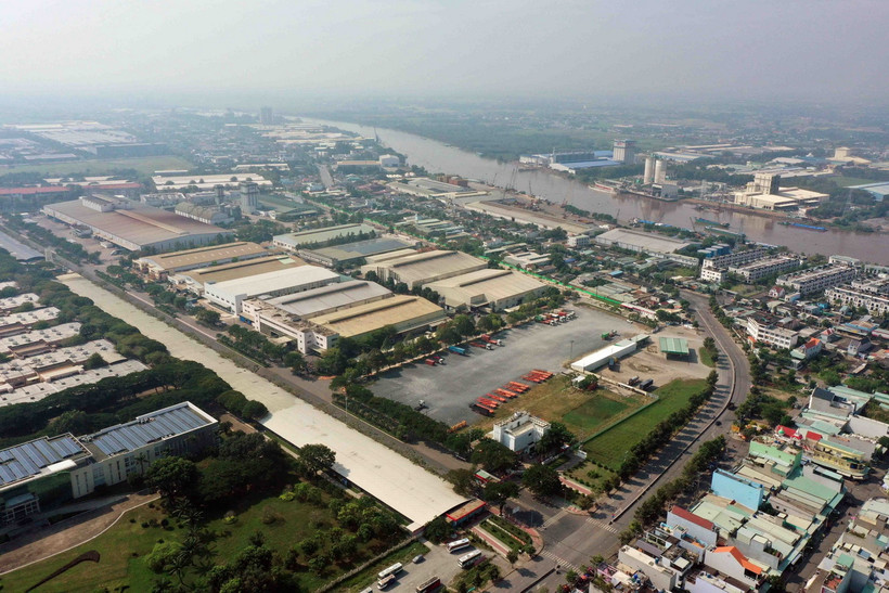 Hiện nay, tỉnh Long An có 37 khu công nghiệp và 59 cụm công nghiệp được phê duyệt, tổng diện tích là 15.000ha. (Ảnh: Vũ Sinh/TTXVN)