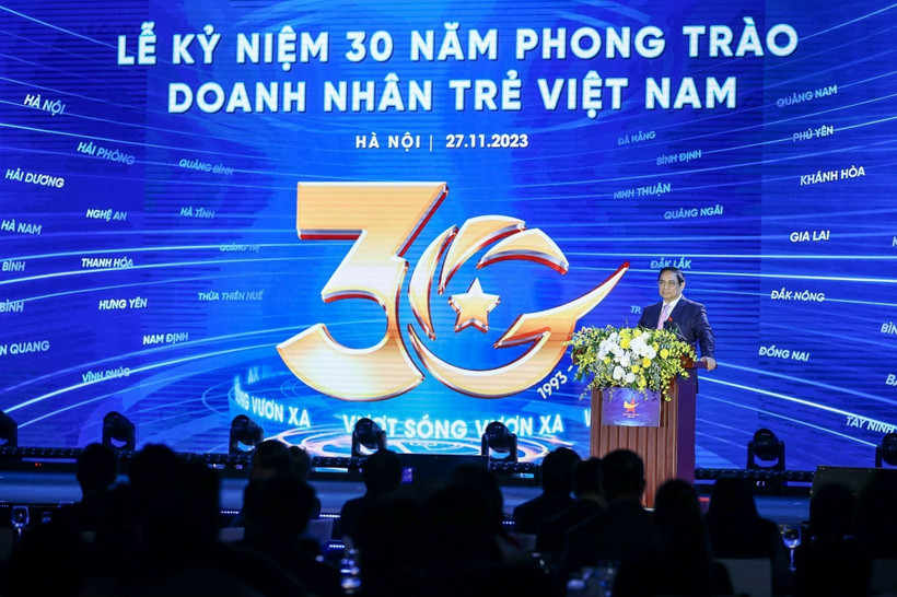 Thủ tướng Phạm Minh Chính phát biểu tại buổi lễ. (Ảnh: Dương Giang/TTXVN)