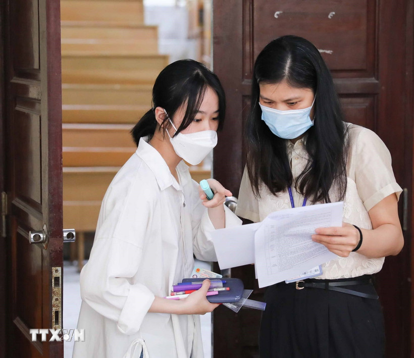 Thí sinh dự thi đánh giá năng lực. (Ảnh: TTXVN)